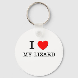 I Love My Lizard Keychain