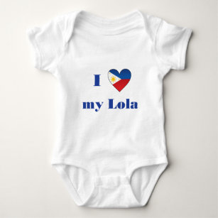 I Love My Lola1 Baby Bodysuit