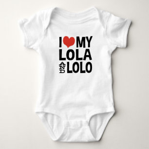 I Love My Lola and Lolo Baby Bodysuit
