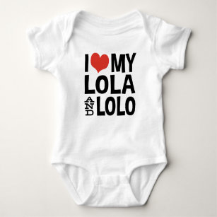 I Love My Lola and Lolo Baby Bodysuit