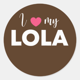 I love my Lola cute Filipino grandmother  Classic Round Sticker