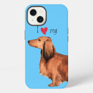 I Love my Longhaired Dachshund iPhone 13 Case