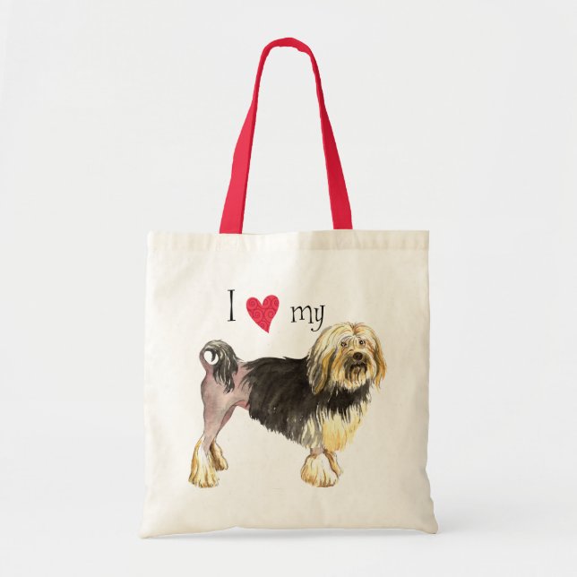 I Love my Lowchen Tote Bag (Front)