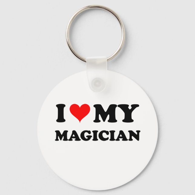 I Love My Magician Keychain (Front)
