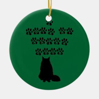 I Love My Maine Coon--Black Text Ceramic Ornament