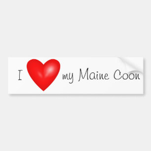 I love my Maine Coon bumper sticker