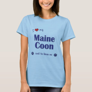 I Love My Maine Coon (Male Cat) T-Shirt