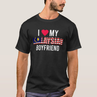 I Love My Malaysian Boyfriend Valentines Day T-Shirt