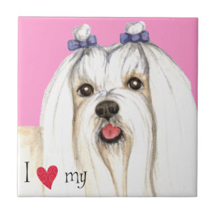 I Love my Maltese Tile