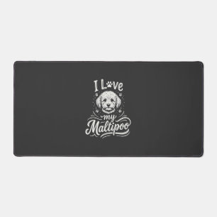 I Love My Maltipoo Dog Lover Desk Mat