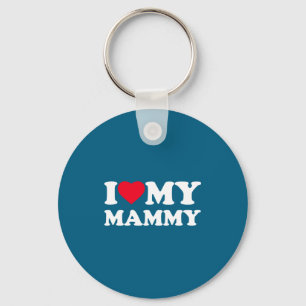 I Love My Mammy Heart Family Grandma Long Sleeve Keychain