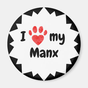 I Love My Manx Cat Magnet