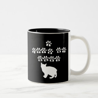I Love My Manx--White Text Two-Tone Coffee Mug