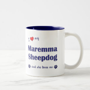 I Love My Maremma Sheepdog (Female Dog) Two-Tone Coffee Mug