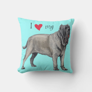 I Love my Mastino Throw Pillow
