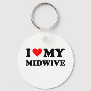 I Love My Midwive Keychain