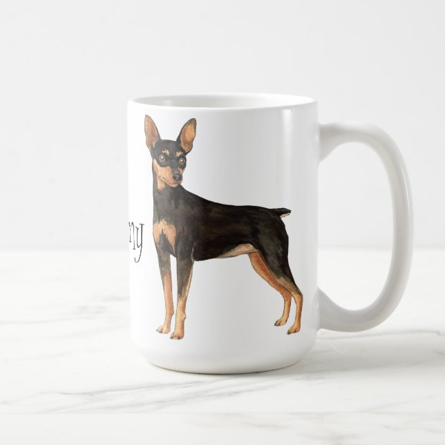 I Love my Min Pin Coffee Mug (Right)