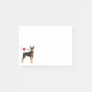 I Love my Min Pin Post-it Notes