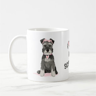 I Love My Mini Schnauzer Pink Coffee Mug