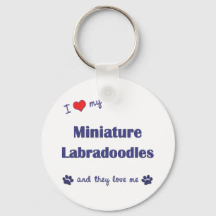 I Love My Miniature Labradoodles (Multiple Dogs) Keychain