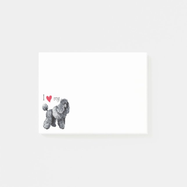 I Love my Miniature Poodle Post-it Notes (Front)