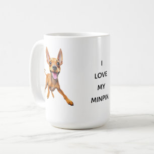 I LOVE MY MINPIN minpin miniature pinscher dog dad Coffee Mug