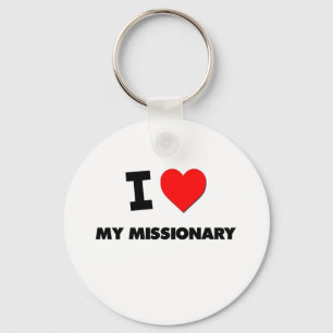I Love My Missionary Keychain