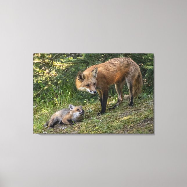 I Love My Mom Canvas Print (Front)