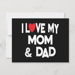I Love My Mom & Dad - Celebrate Family Mother Fath Invitation