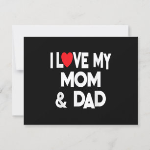 I Love My Mom & Dad - Celebrate Family Mother Fath RSVP Card
