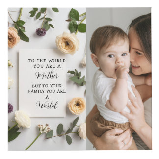 I Love My Mom Mother's day Floral Keepsake Cube