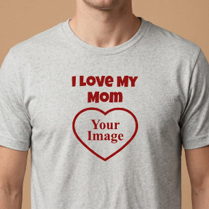 I Love My Mom Photo Tri-Blend Shirt