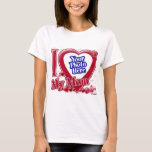 I Love My Mom red heart - photo T-Shirt<br><div class="desc">I Love My Mom red heart - photo</div>