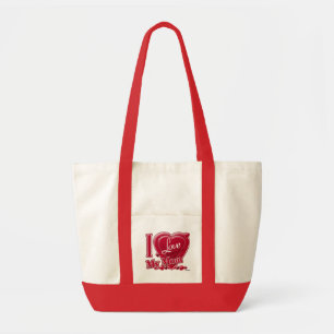 I Love My Mom red - heart Tote Bag