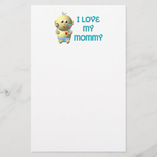 I love my mommy Bouncing Baby with Heart & Rattles