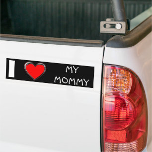 I LOVE MY MOMMY "HEART ART" BUMPER STICKER
