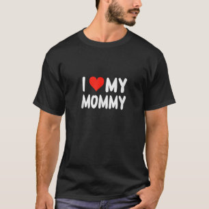 I Love My Mommy Mom Heart Cute Family Matching Tan T-Shirt