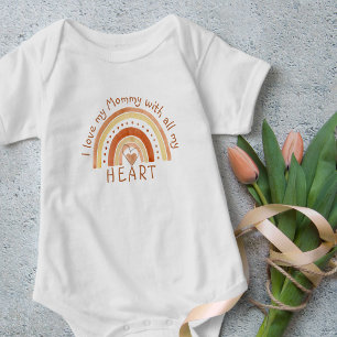 I Love My Mommy With All My Heart - Clay Baby Bodysuit