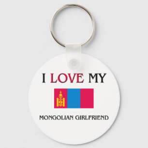 I Love My Mongolian Girlfriend Keychain