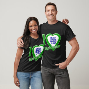 I Love My Monster With Your Photo T-Shirt
