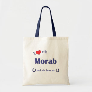 I Love My Morab (Female Horse) Tote Bag
