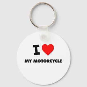 I Love My Motorcycle Keychain