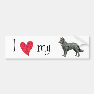 I Love my Mudi Bumper Sticker