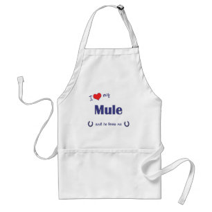 I Love My Mule (Male Mule) Standard Apron