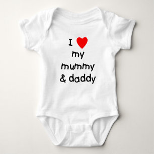I Love My Mummy & Daddy Baby Bodysuit