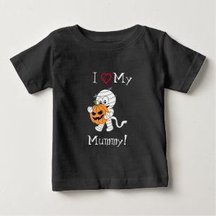 I Love My Mummy Happy Halloween Cute Mummy Boy's Baby T-Shirt