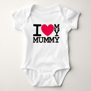 i love my mummy mum mom baby kids design bodysuit