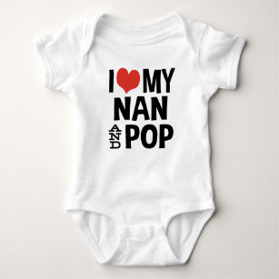I Love My Nan and Pop Baby Bodysuit