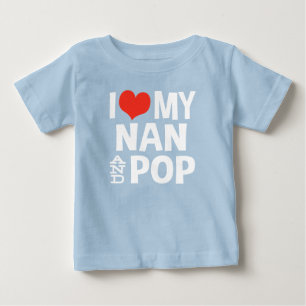 I Love My Nan and Pop Baby T-Shirt