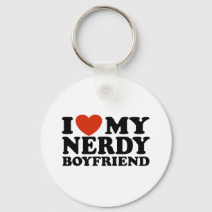 I Love My Nerdy Boyfriend Keychain